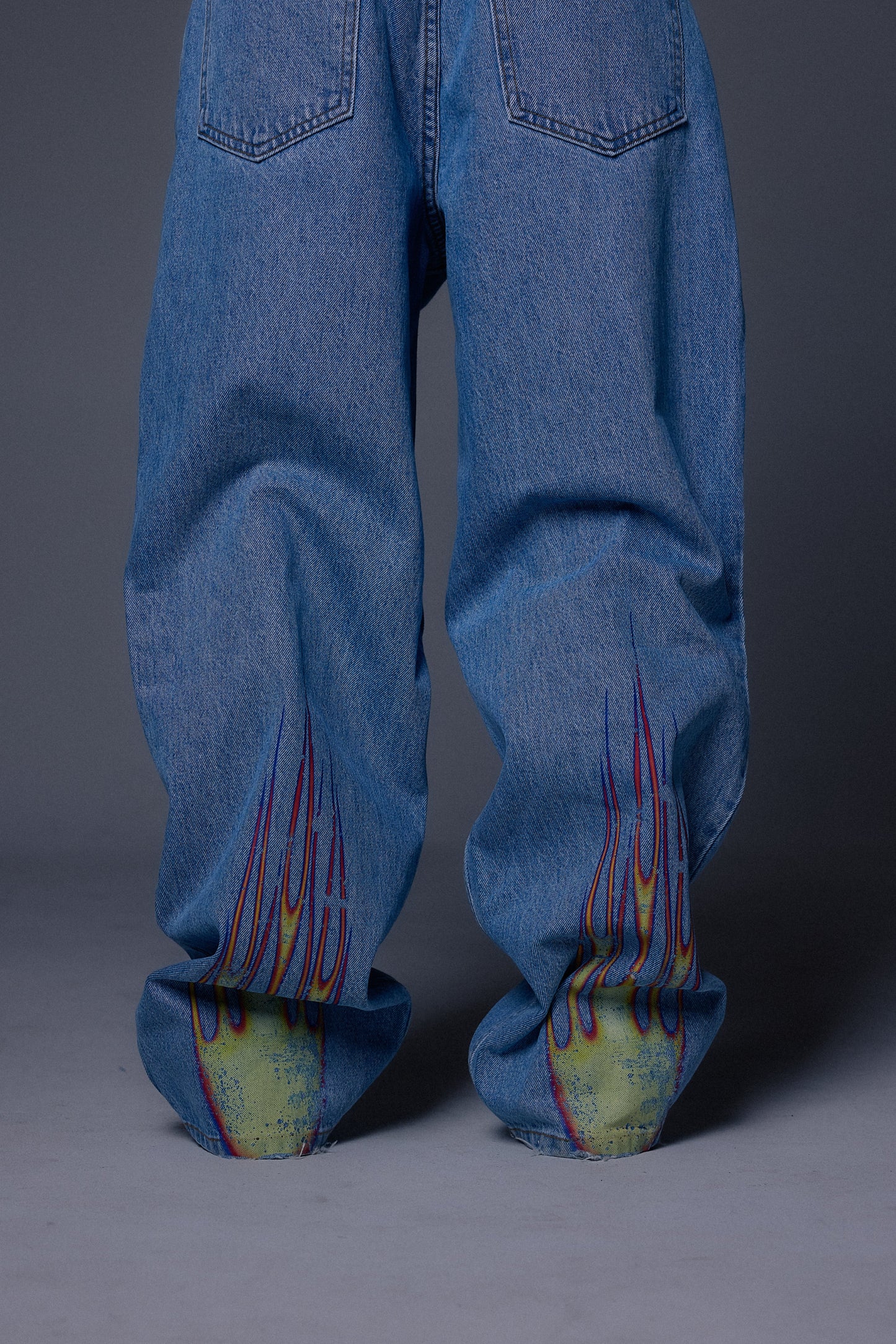 Black Flame Denim Pant