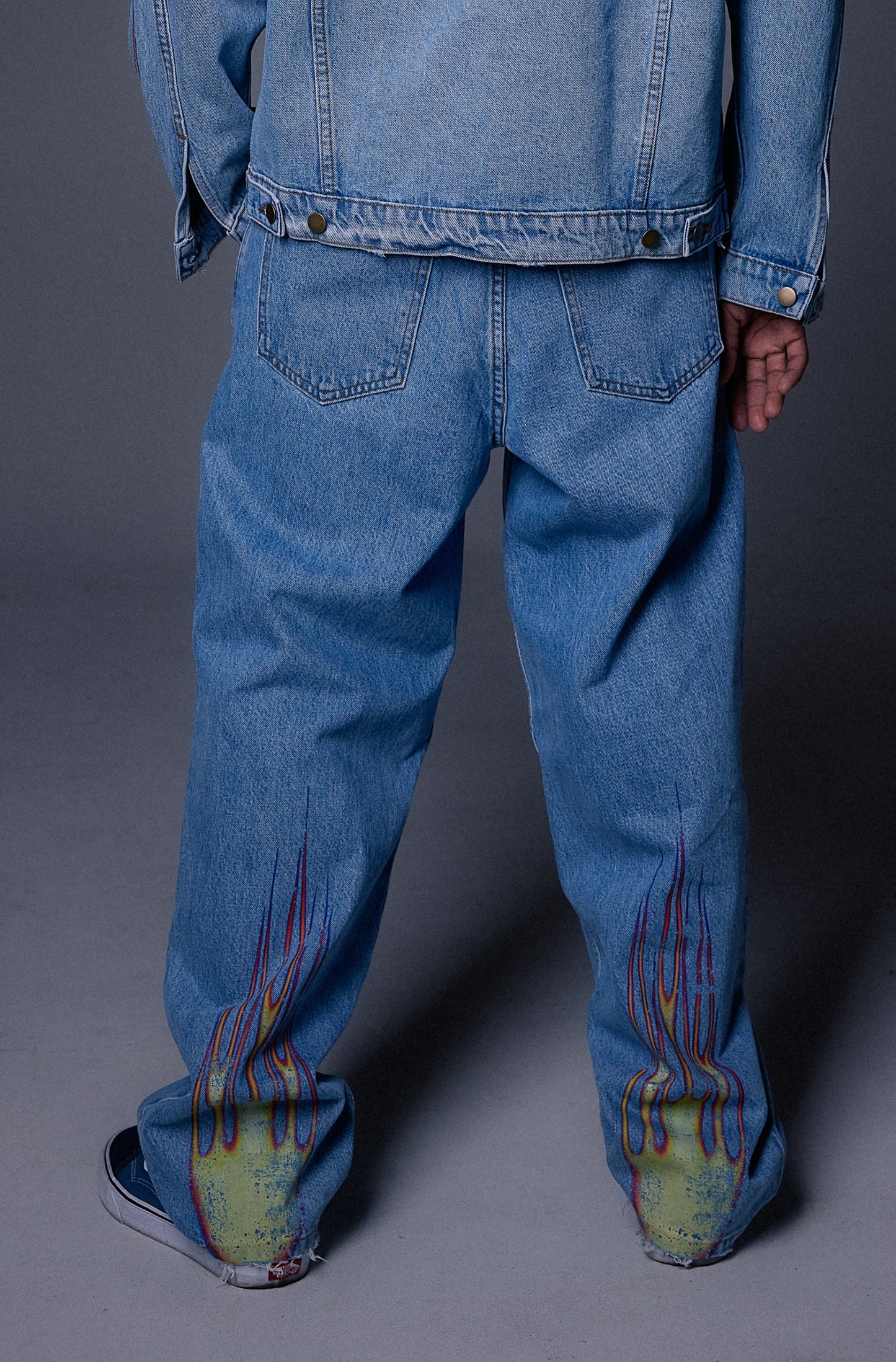 Black Flame Denim Pant